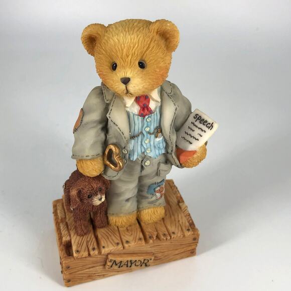 Cherished Teddies Mayor Wilson T Beary Charter Member Only Figurine 1994 Collect - Picture 1 of 5